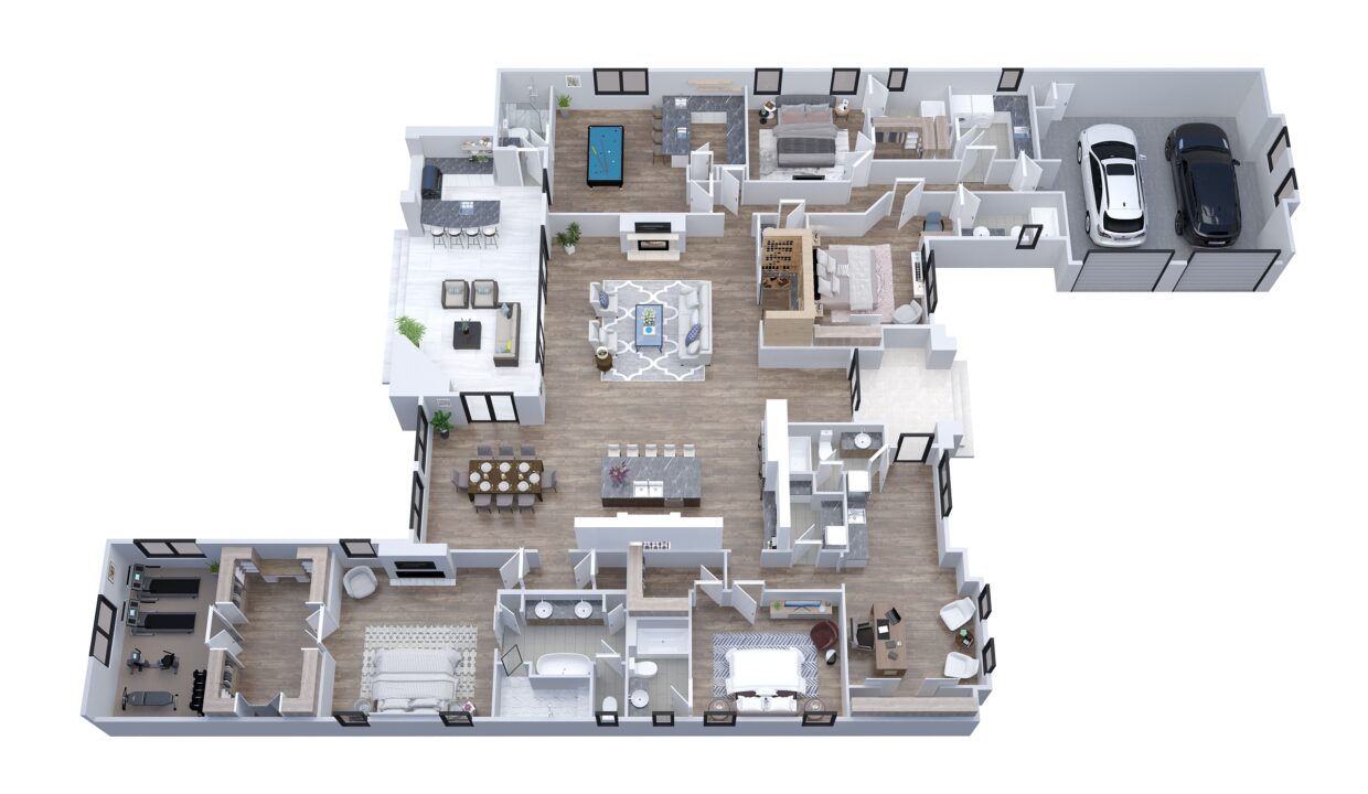 3D Floor Plan D1.1.F